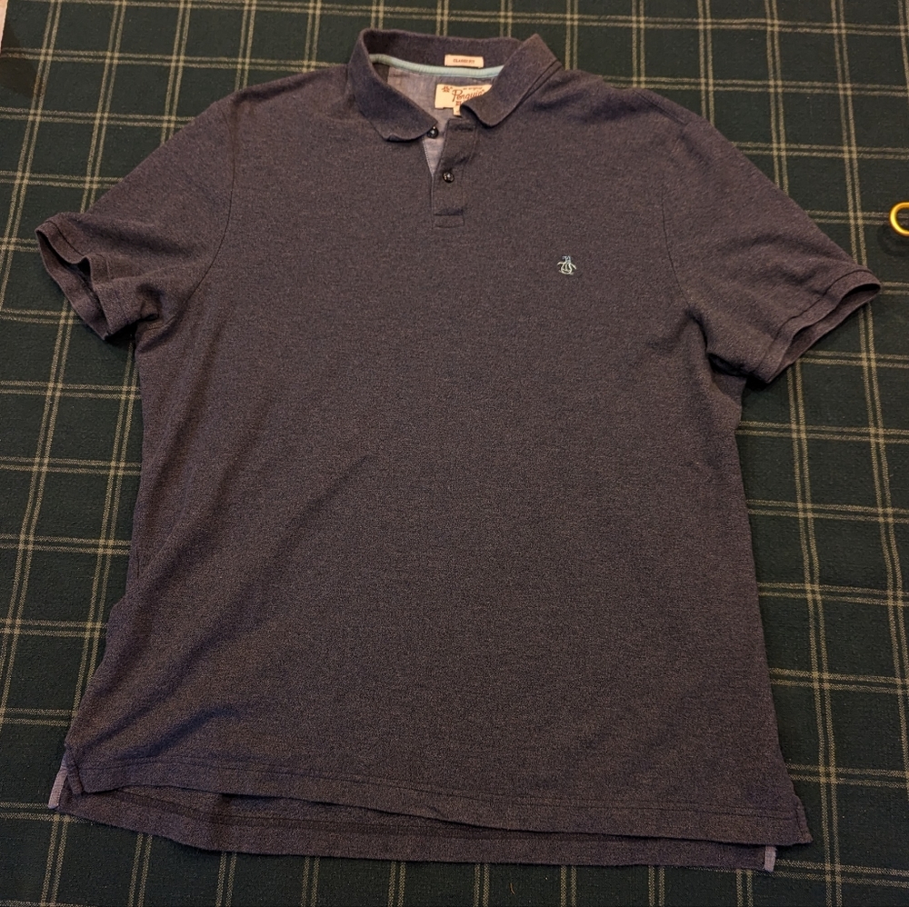 PENGUIN BRAND MEN'S POLO - XL Heather Blue - Like New